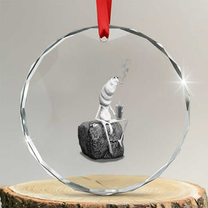 Marcus The Worm Diet Coke Crystal Glass Ornament Funny Drinking and Smoking Meme TS14 Transparent Glass 3'' Circle Print Your Wear