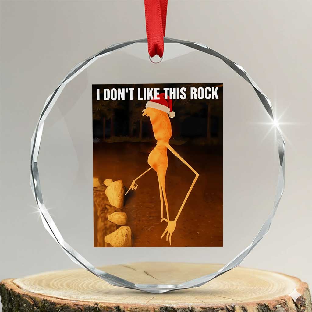 Marcus The Worm I Don't Like This Rock Crystal Glass Ornament TS10 Transparent Glass 3'' Circle Print Your Wear