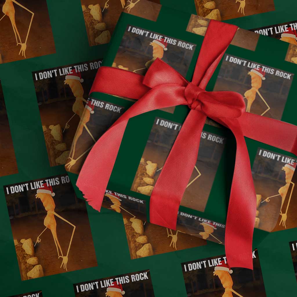 Marcus The Worm I Don't Like This Rock Wrapping Paper Roll TS10 Green Print Your Wear