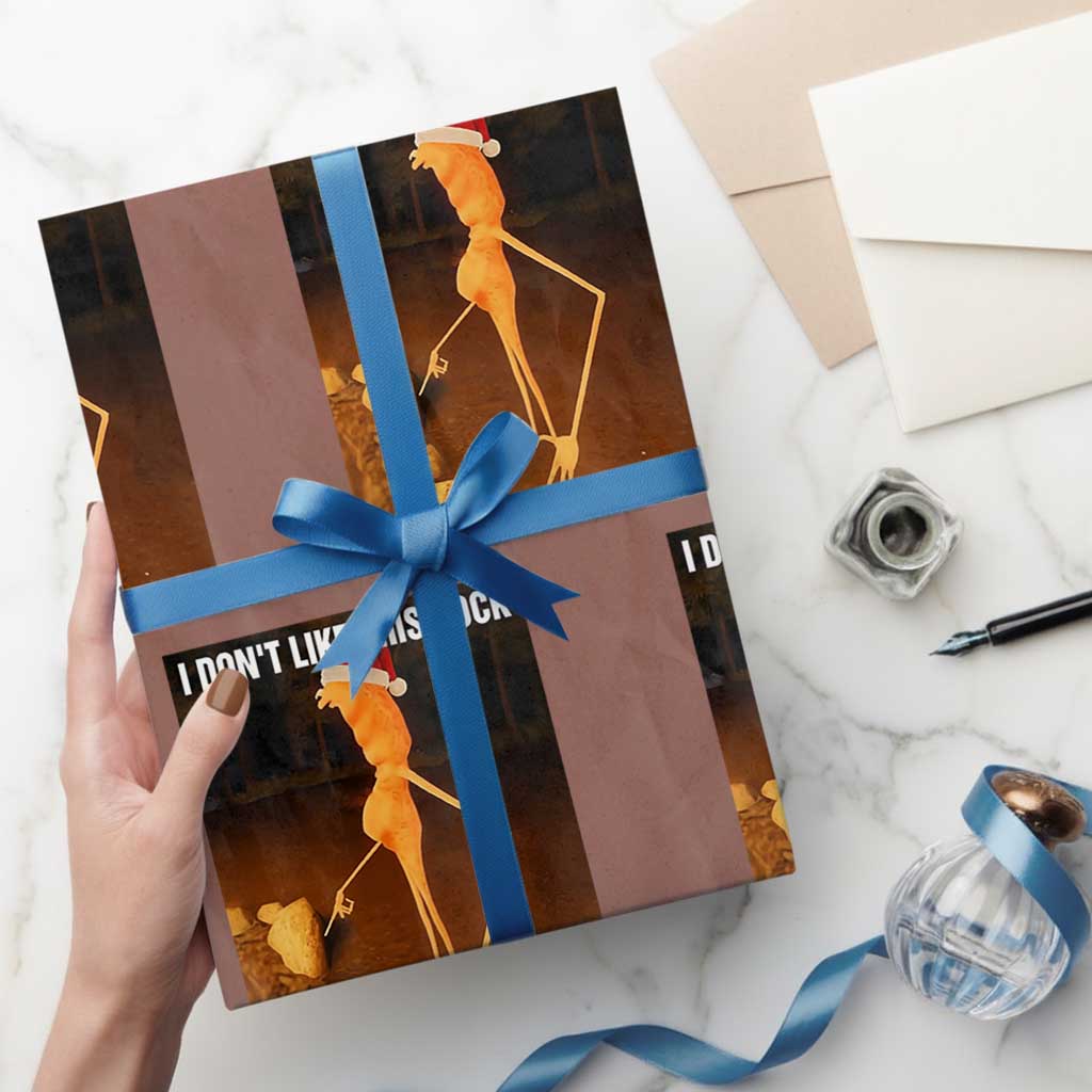 Marcus The Worm I Don't Like This Rock Wrapping Paper Roll TS10 Mocha Print Your Wear