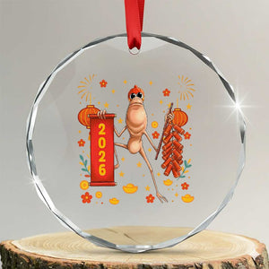 Marcus The Worm Lunar New Year Meme Crystal Glass Ornament Trendy Gag Gift TS12 Transparent Glass 3'' Circle Print Your Wear