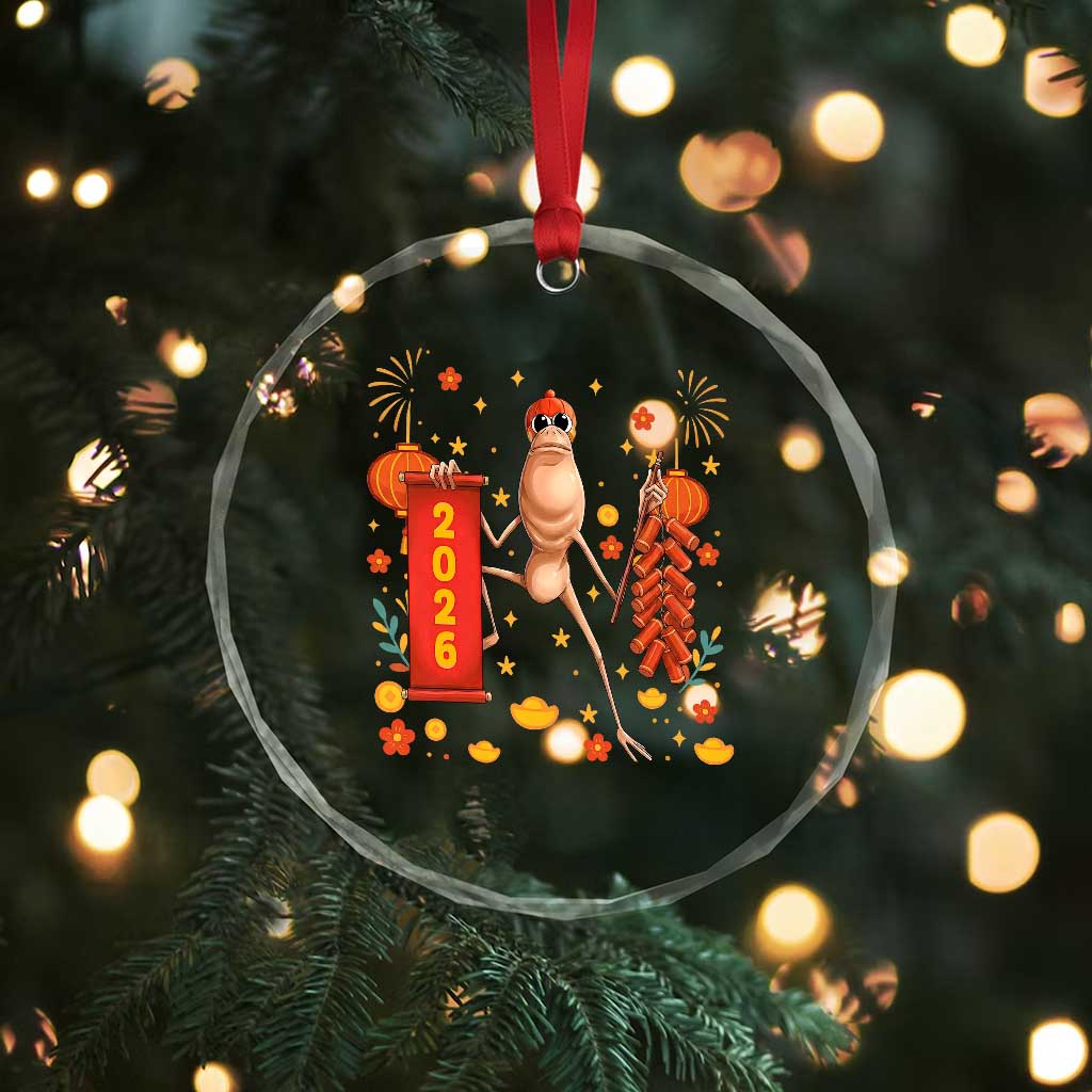 Marcus The Worm Lunar New Year Meme Crystal Glass Ornament Trendy Gag Gift TS12 Print Your Wear