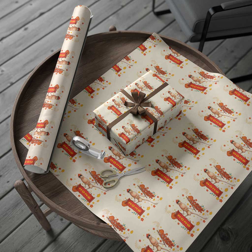 Marcus The Worm Lunar New Year Meme Wrapping Paper Roll Trendy Gag Gift TS12 Beige Print Your Wear