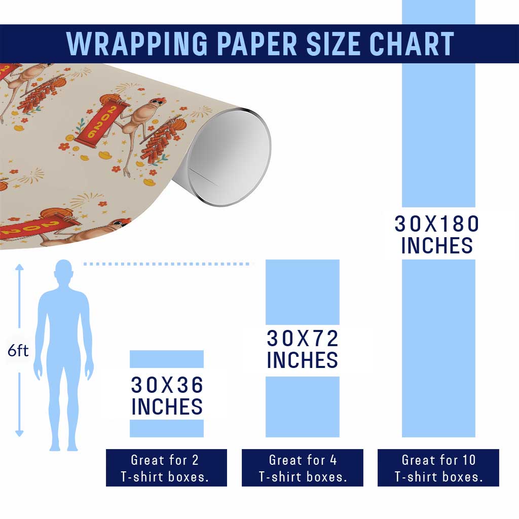 Marcus The Worm Lunar New Year Meme Wrapping Paper Roll Trendy Gag Gift TS12 Print Your Wear