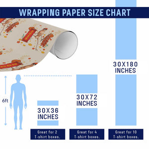 Marcus The Worm Lunar New Year Meme Wrapping Paper Roll Trendy Gag Gift TS12 Print Your Wear