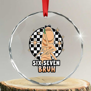 Marcus The Worm Meme Crystal Glass Ornament 67 Six Seven Gen Z Humor TS14 Transparent Glass 3'' Circle Print Your Wear