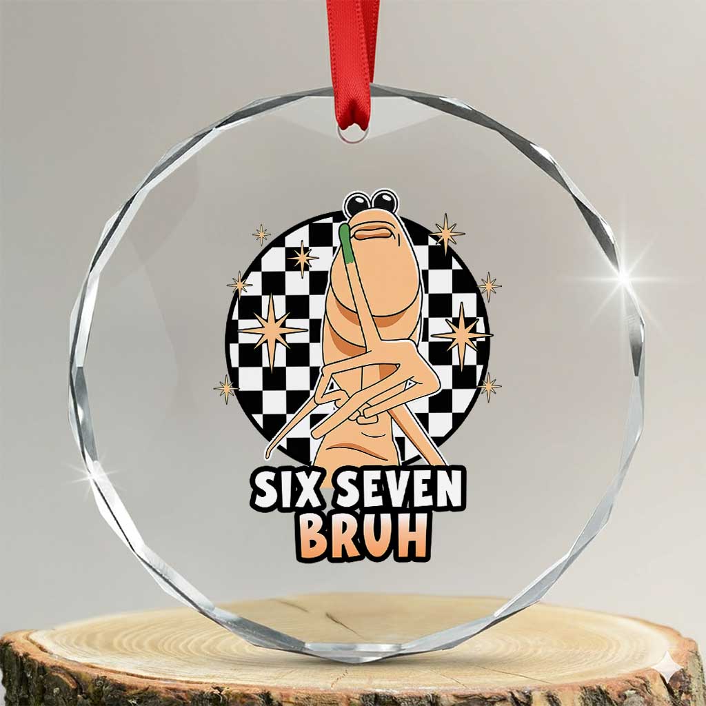 Marcus The Worm Meme Crystal Glass Ornament 67 Six Seven Gen Z Humor TS14 Transparent Glass 3'' Circle Print Your Wear