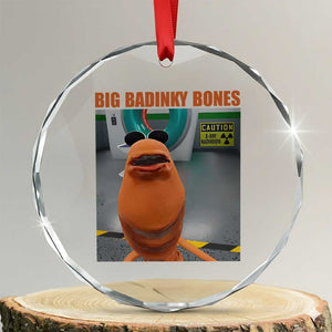 Marcus The Worm Meme Crystal Glass Ornament Big Badinky Bones TS14 Transparent Glass 3'' Circle Print Your Wear