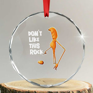 Marcus The Worm Meme Crystal Glass Ornament Do Not Like This Rock TS14 Transparent Glass 3'' Circle Print Your Wear