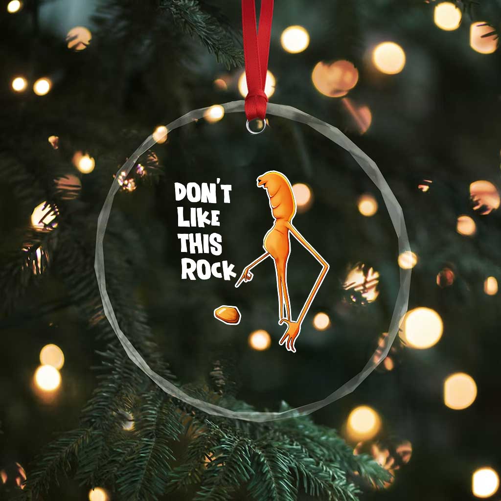 Marcus The Worm Meme Crystal Glass Ornament Do Not Like This Rock TS14 Print Your Wear