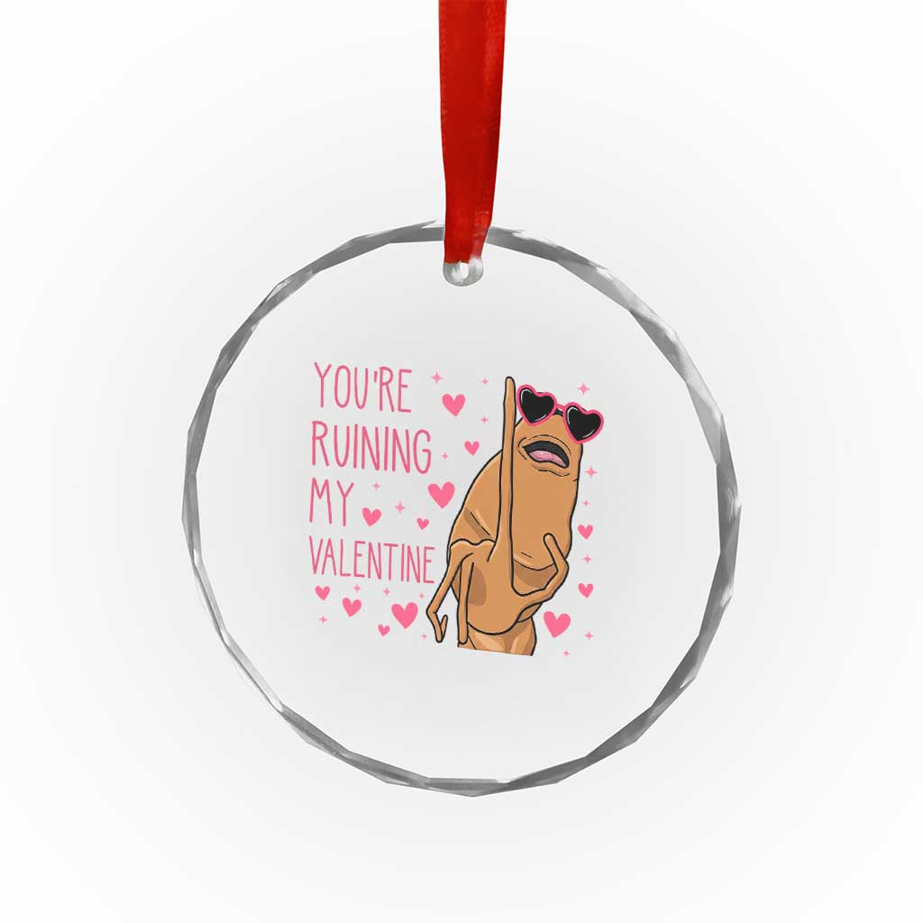 Marcus The Worm Meme Crystal Glass Ornament Funny Anti Valentines Day TS14 Print Your Wear