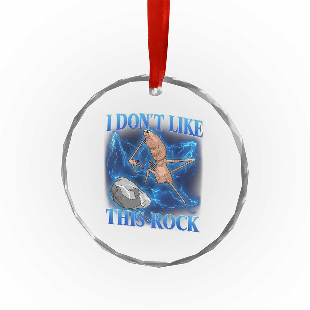 Marcus The Worm Meme Crystal Glass Ornament I Don't Like This Rock Bootleg TS10 Print Your Wear