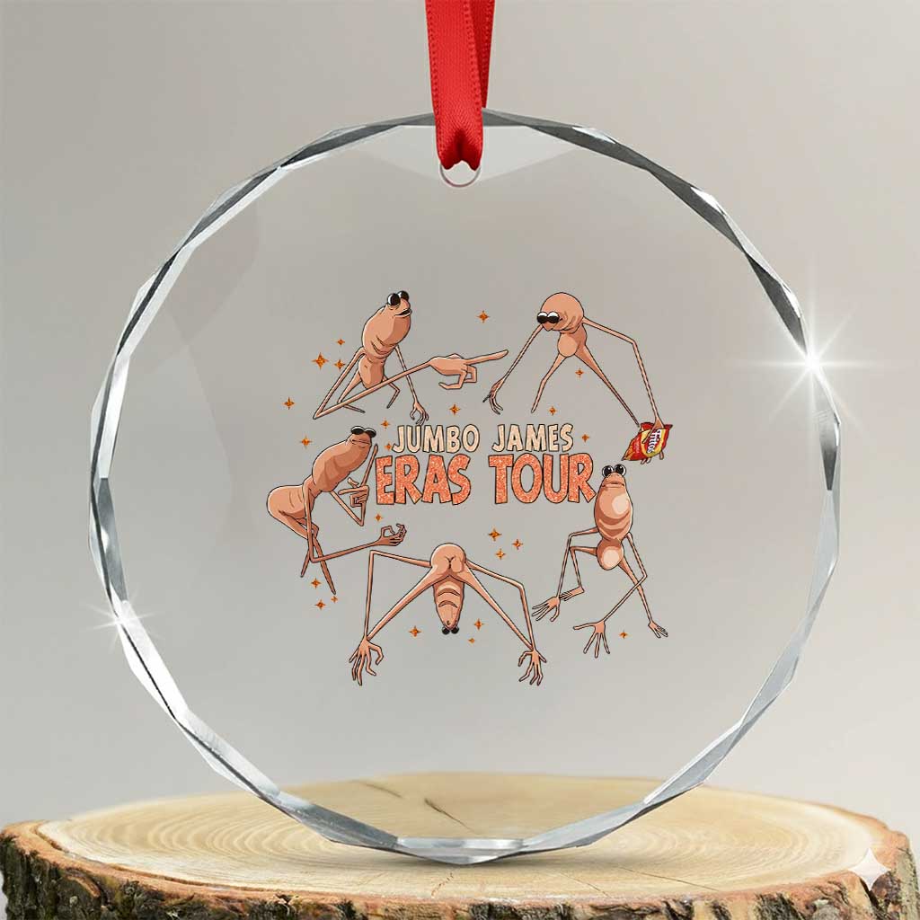 Marcus The Worm Meme Crystal Glass Ornament Jumbo James Eras Tour TS14 Transparent Glass 3'' Circle Print Your Wear
