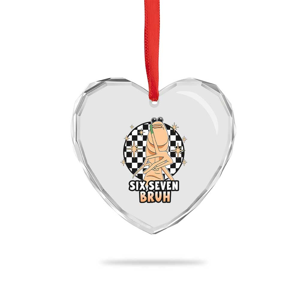 Marcus The Worm Meme Heart Crystal Glass Ornament 67 Six Seven Gen Z Humor TS14 Print Your Wear