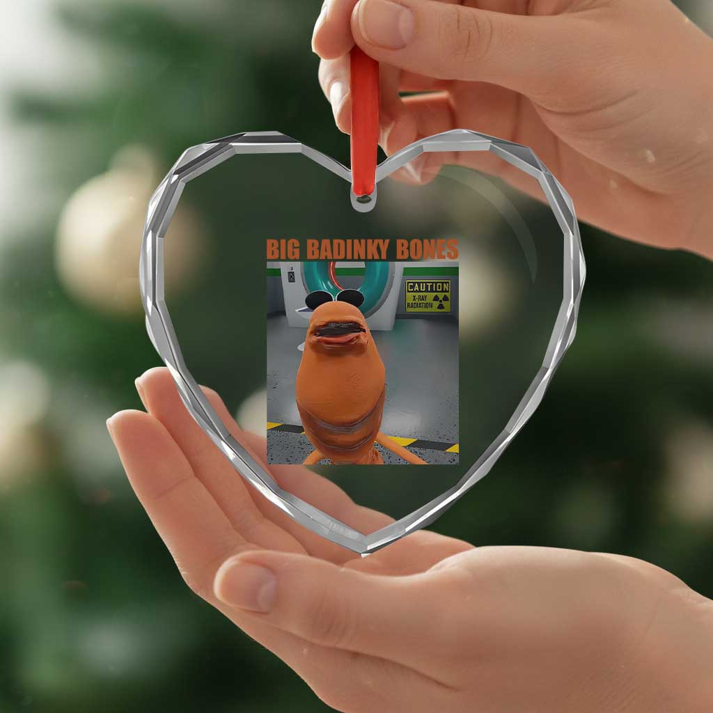 Marcus The Worm Meme Heart Crystal Glass Ornament Big Badinky Bones TS14 Print Your Wear