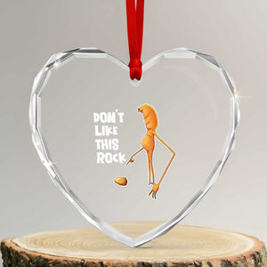 Marcus The Worm Meme Heart Crystal Glass Ornament Do Not Like This Rock TS14 Transparent Glass 3'' Heart Print Your Wear