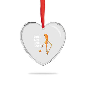 Marcus The Worm Meme Heart Crystal Glass Ornament Do Not Like This Rock TS14 Print Your Wear