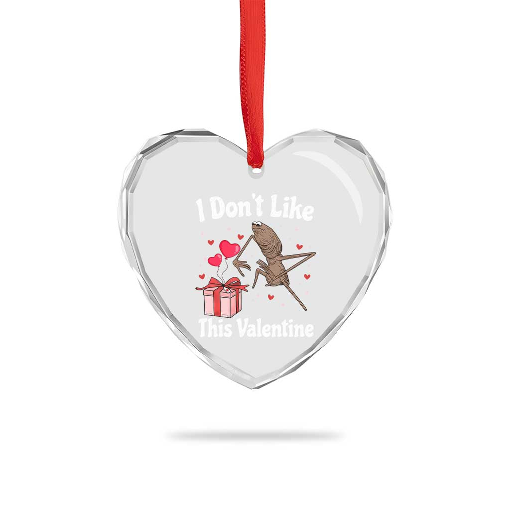 Marcus The Worm Meme Heart Crystal Glass Ornament Funny Anti Valentines Day Sarcastic TS14 Print Your Wear