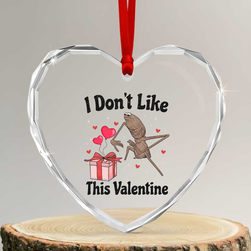 Marcus The Worm Meme Heart Crystal Glass Ornament I Do Not Like This Valentine TS14 Transparent Glass 3'' Heart Print Your Wear