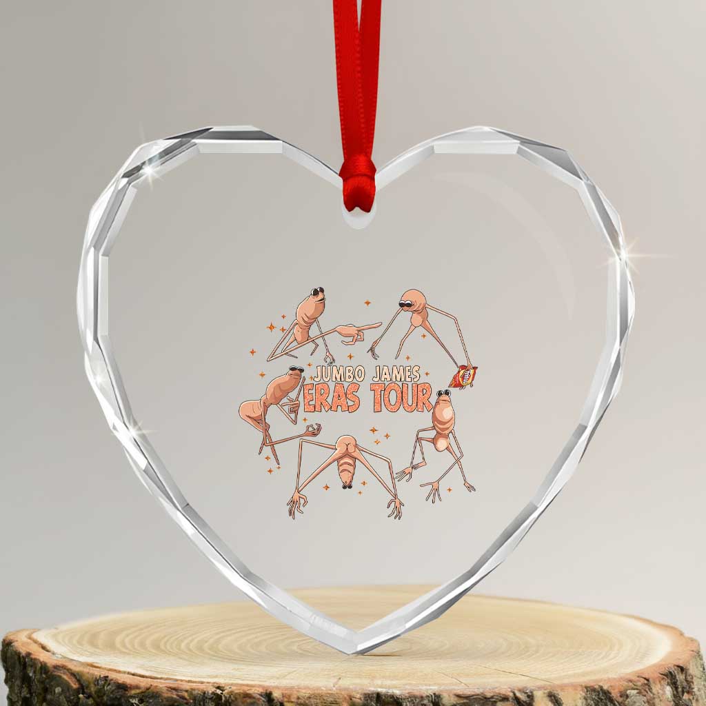 Marcus The Worm Meme Heart Crystal Glass Ornament Jumbo James Eras Tour TS14 Transparent Glass 3'' Heart Print Your Wear