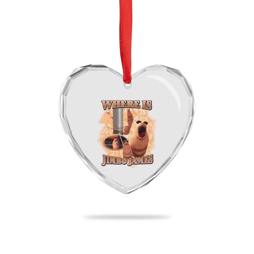 Marcus The Worm Meme Heart Crystal Glass Ornament Where Is Jimbo James TS14 Print Your Wear