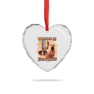 Marcus The Worm Meme Heart Crystal Glass Ornament Where Is Jimbo James TS14 Print Your Wear