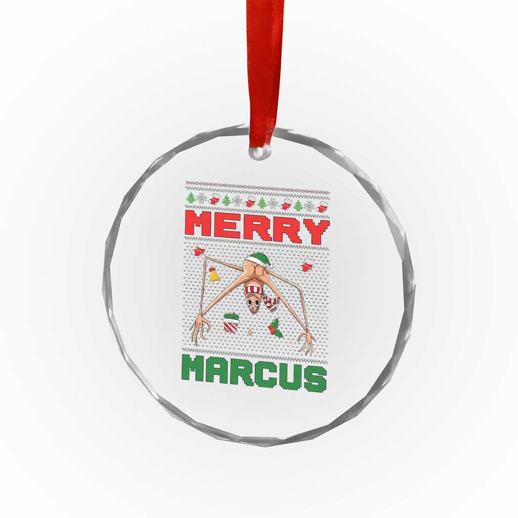 Marcus The Worm Meme Merry Marcus Crystal Glass Ornament Funny Ugly Christmas Gift TS12 Print Your Wear