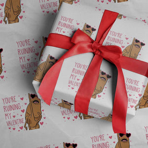 Marcus The Worm Meme Wrapping Paper Roll Funny Anti Valentines Day TS14 White Print Your Wear