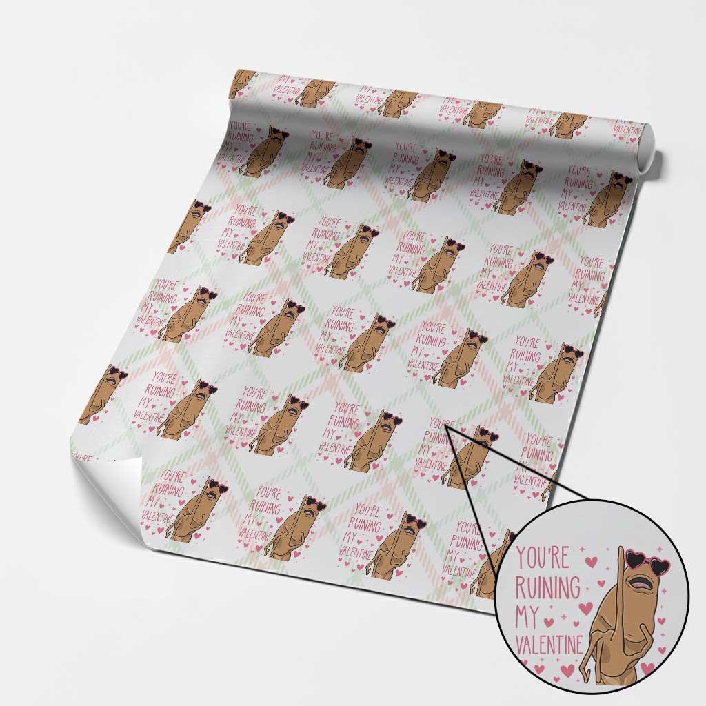 Marcus The Worm Meme Wrapping Paper Roll Funny Anti Valentines Day TS14 Christmas Plaid Print Your Wear