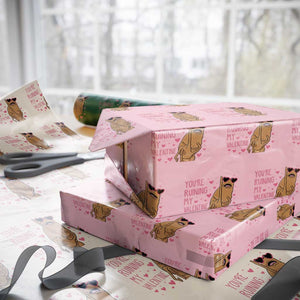 Marcus The Worm Meme Wrapping Paper Roll Funny Anti Valentines Day TS14 Light Pink Print Your Wear
