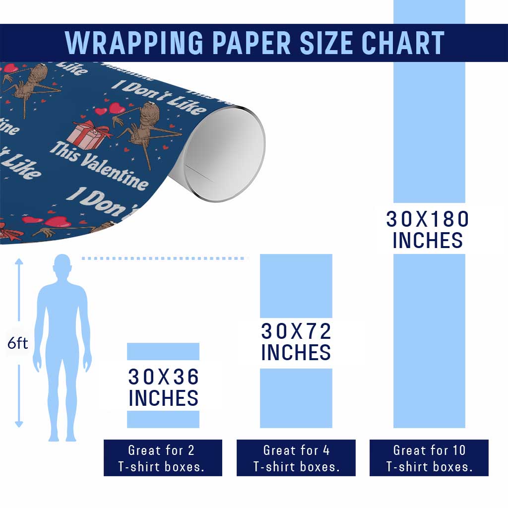 Marcus The Worm Meme Wrapping Paper Roll Funny Anti Valentines Day Sarcastic TS14 Print Your Wear