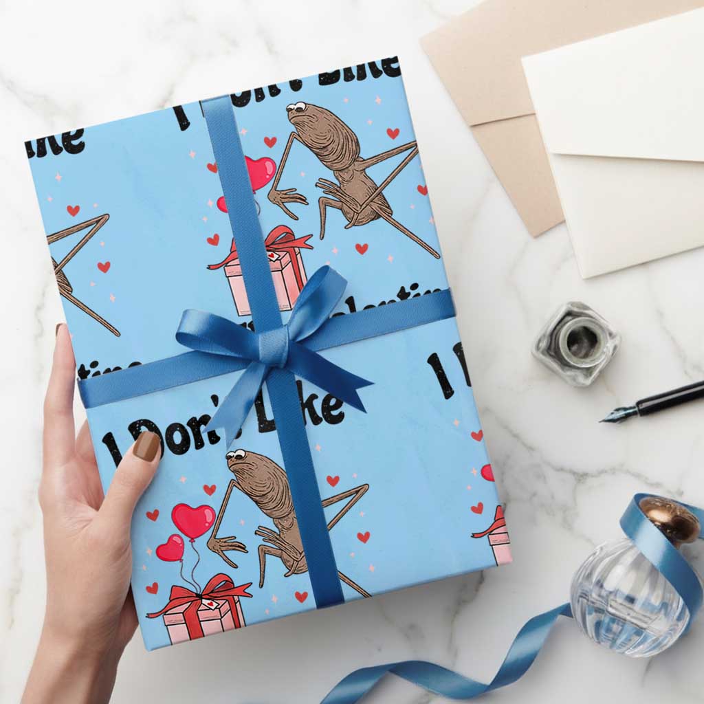 Marcus The Worm Meme Wrapping Paper Roll I Do Not Like This Valentine TS14 Light Blue Print Your Wear