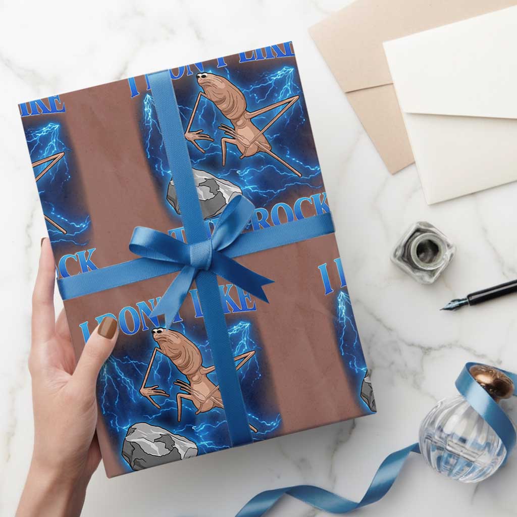 Marcus The Worm Meme Wrapping Paper Roll I Don't Like This Rock Bootleg TS10 Mocha Print Your Wear