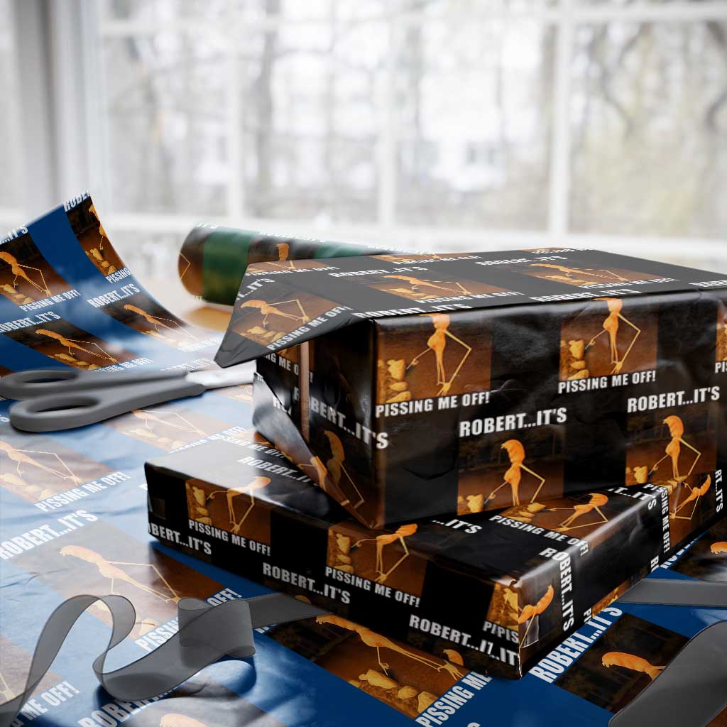 Marcus The Worm Meme Wrapping Paper Roll Robert Its Pissing Me Off TS10 Black Print Your Wear