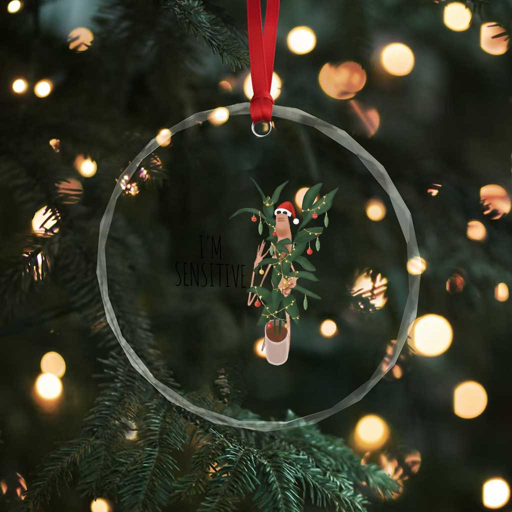 Marcus The Worm Christmas Meme Crystal Glass Ornament I Am Sensitive TS14 Print Your Wear