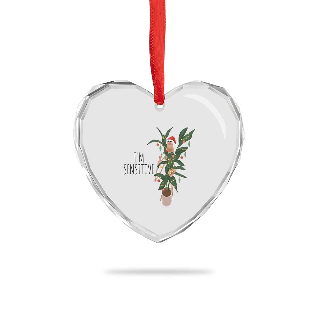 Marcus The Worm Christmas Meme Heart Crystal Glass Ornament I Am Sensitive TS14 Print Your Wear