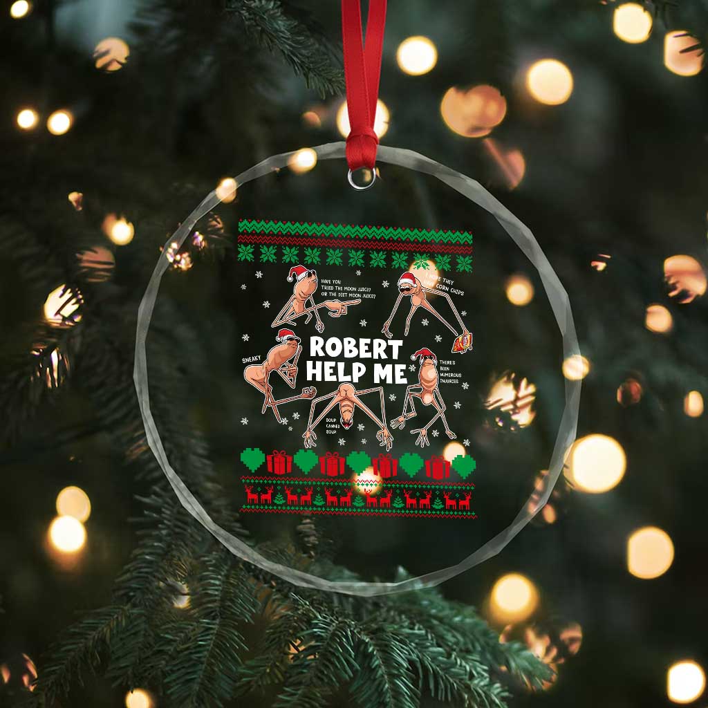 Marcus The Worm Christmas Meme Crystal Glass Ornament TS14 Print Your Wear