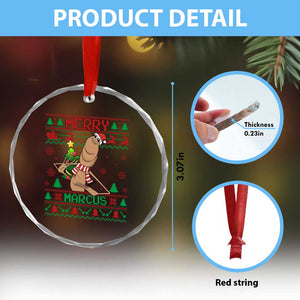 Marcus The Worm Christmas Meme Crystal Glass Ornament Funny Brain Rot Xmas TS14 Print Your Wear