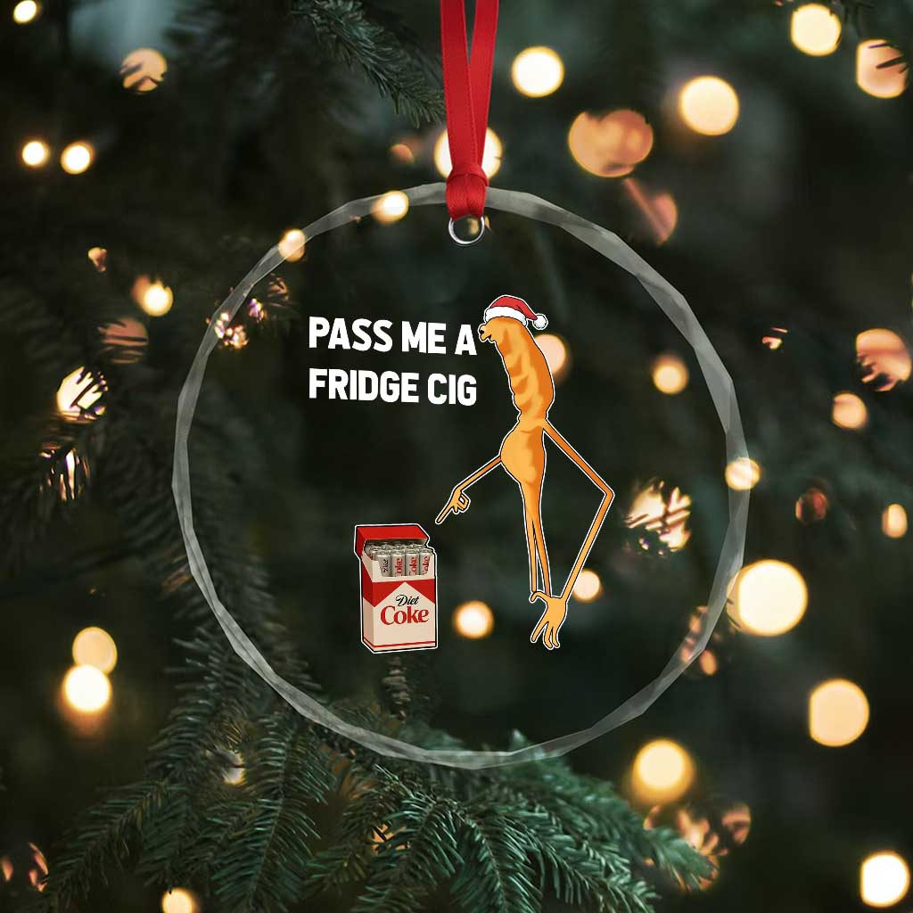 Marcus The Worm Christmas Meme Crystal Glass Ornament Pass Me A Fridge Cig TS14 Print Your Wear