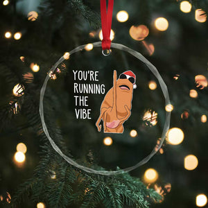 Marcus The Worm Robert Meme Christmas Crystal Glass Ornament You Are Running The Vibe TS14 Print Your Wear