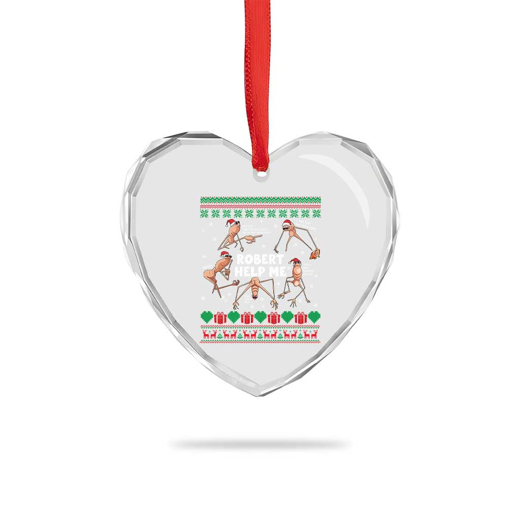 Marcus The Worm Christmas Meme Heart Crystal Glass Ornament TS14 Print Your Wear