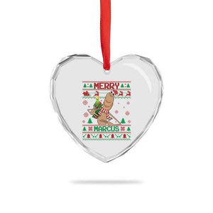 Marcus The Worm Christmas Meme Heart Crystal Glass Ornament Funny Brain Rot Xmas TS14 Print Your Wear
