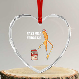 Marcus The Worm Christmas Meme Heart Crystal Glass Ornament Pass Me A Fridge Cig TS14 Transparent Glass 3'' Heart Print Your Wear
