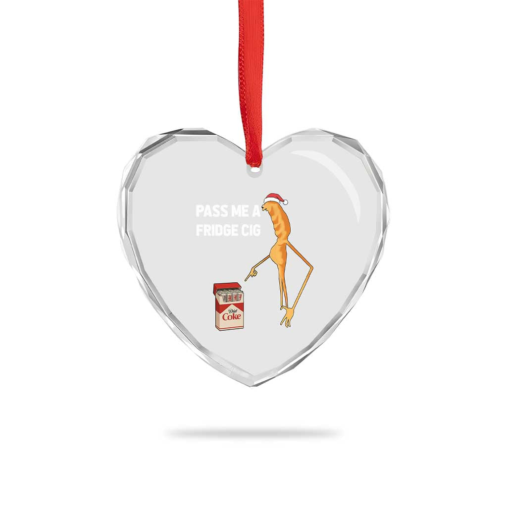 Marcus The Worm Christmas Meme Heart Crystal Glass Ornament Pass Me A Fridge Cig TS14 Print Your Wear