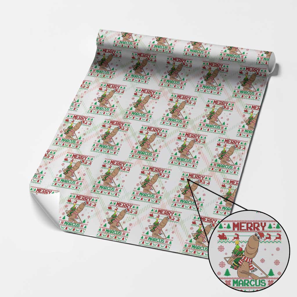 Marcus The Worm Christmas Meme Wrapping Paper Roll Funny Brain Rot Xmas TS14 Christmas Plaid Print Your Wear