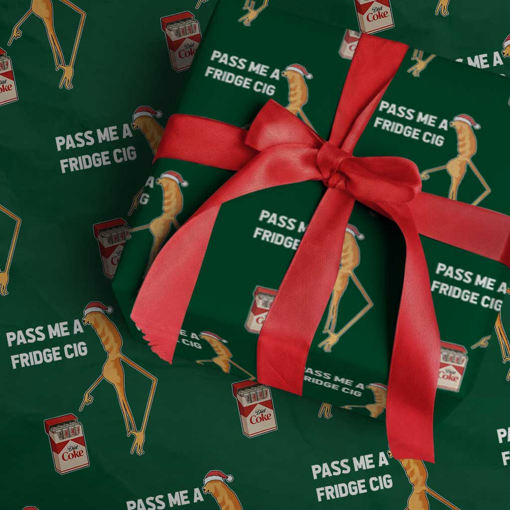 Marcus The Worm Christmas Meme Wrapping Paper Roll Pass Me A Fridge Cig TS14 Green Print Your Wear