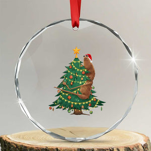 Marcus The Worm Meme Funny Christmas Crystal Glass Ornament TS14 Transparent Glass 3'' Circle Print Your Wear