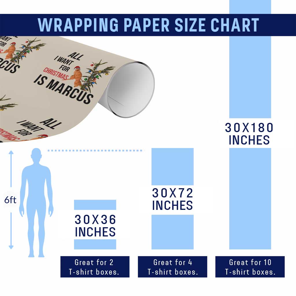 Marcus The Worm Robert Meme Wrapping Paper Roll All I Want For Christmas Is Marcus TS14 Print Your Wear