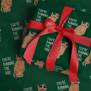 Marcus The Worm Robert Meme Xmas Wrapping Paper Roll You Are Running The Vibe TS14 Green Print Your Wear