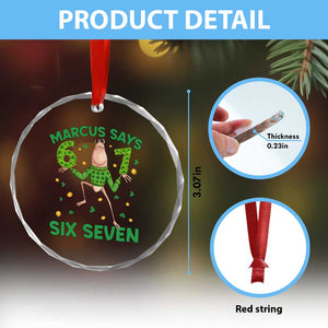 Marcus The Worm St Patricks Day Crystal Glass Ornament Funny 67 Six Seven Hands Meme TS14 Print Your Wear